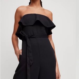 COPY - CLOSET SALE | Aritzia Babaton Flutter Strapless Jumpsuit Black Size 0